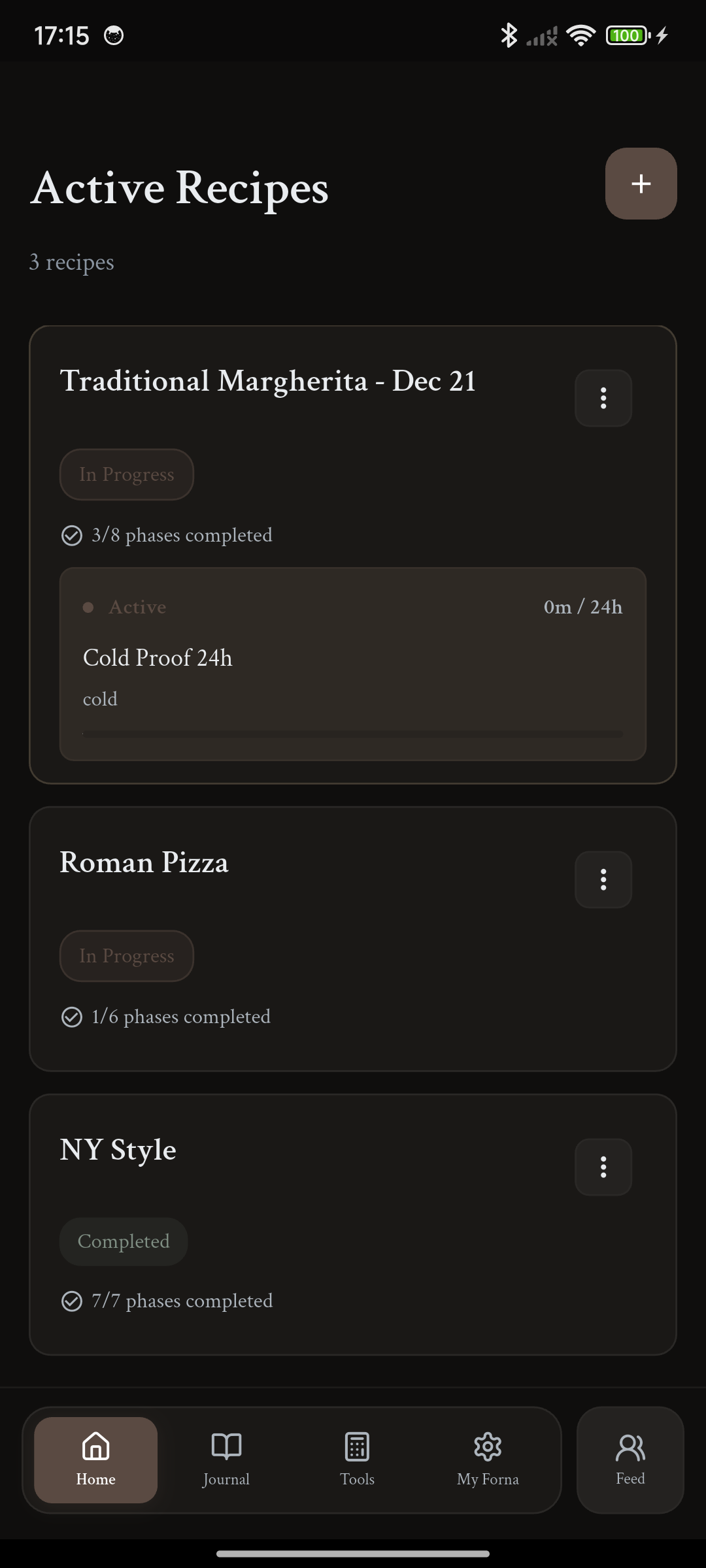 FORNA App - Pizza Journal